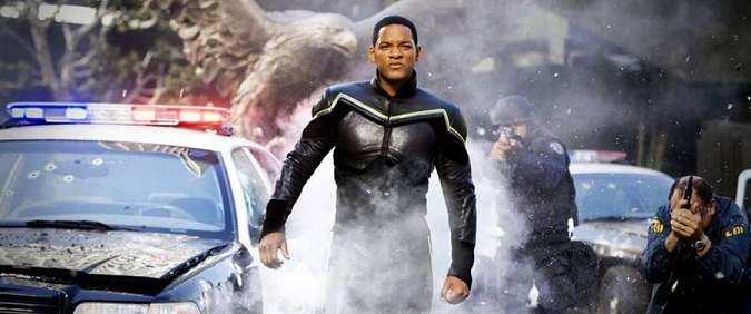 Will Smith (pictured) stars as Hancock, a disgruntled, conflicted, sarcastic, and misunderstood superhero whose well-intentioned heroics might get the job done and save countless lives, but always seem to leave jaw-dropping damage in their wake, in Columbia Pictures’ Hancock.  The film is directed by Peter Berg.  The screenplay is by Vy Vincent Ngo and Vince Gilligan.  The film is produced by Akiva Goldsman, Michael Mann, Will Smith, and James Lassiter.  Hancock is set for release July 2, 2008.