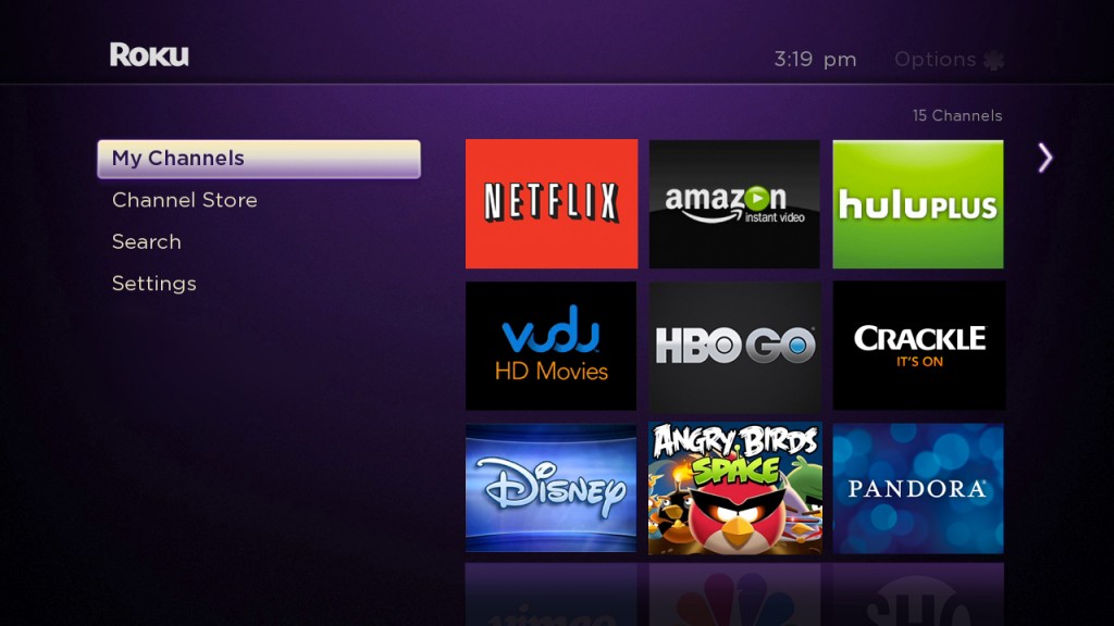 roku home screen