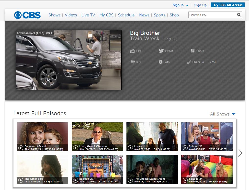 watch cbs free