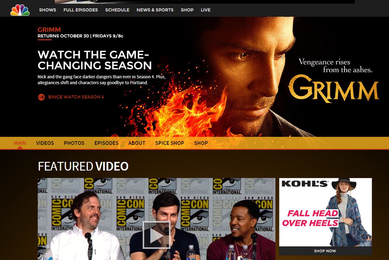 Stream NBC's Grimm Online for Free - Exstreamist