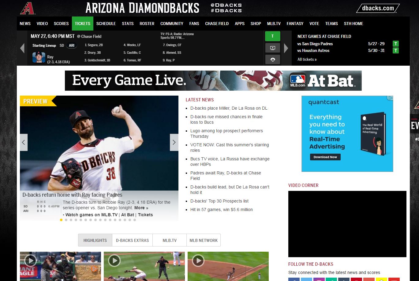 Streaming the Arizona Diamond Backs Games Live Online - Exstreamist