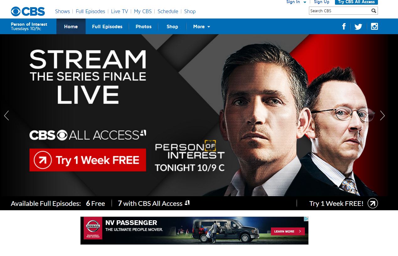 Watch Person of Interest Online for Free Exstreamist