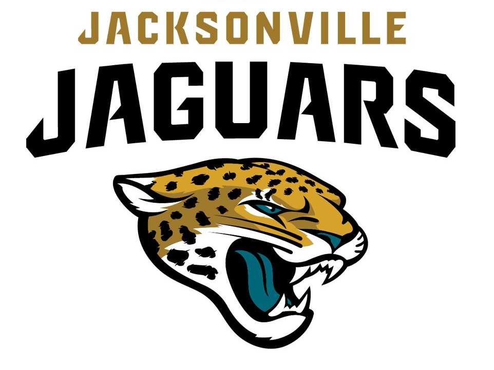 Jacksonville Jaguars Logo Type and Jaguar State of Florida shape Die-cut  MAGNET