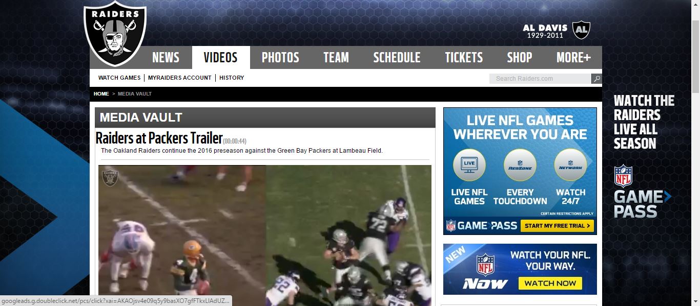 Streaming The Oakland Raiders Games Live Online for Free - Exstreamist