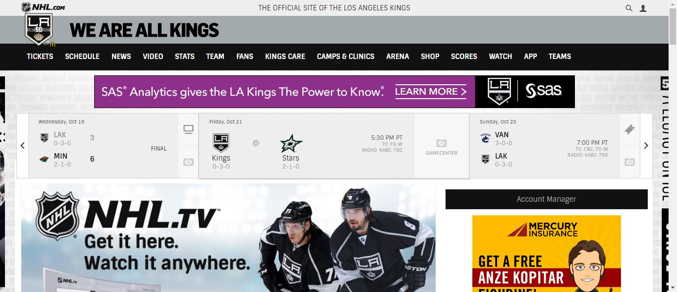 Watch the Los Angeles Kings Online - Exstreamist