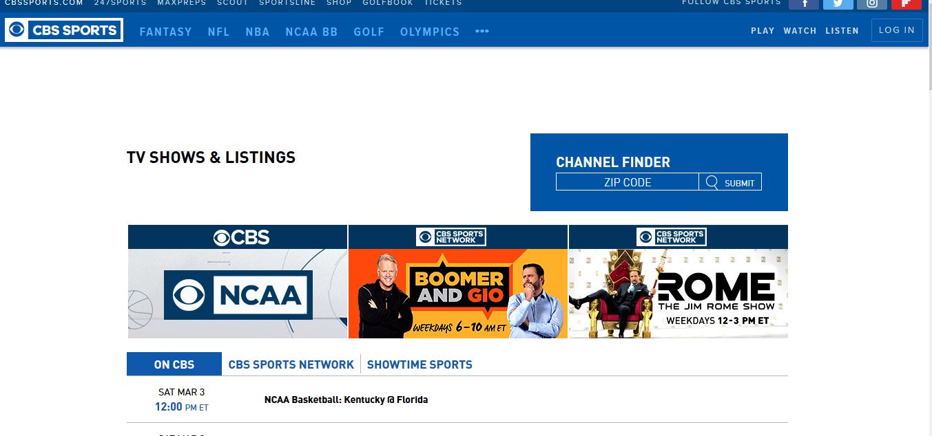 Streaming CBS Sports Network Online for Free